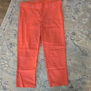 Rafaella Orange High-Waist Capris